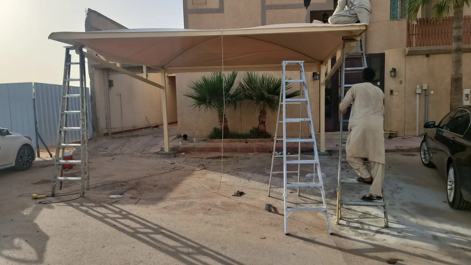 تركيب مظلات وسواتر حي ألواحه