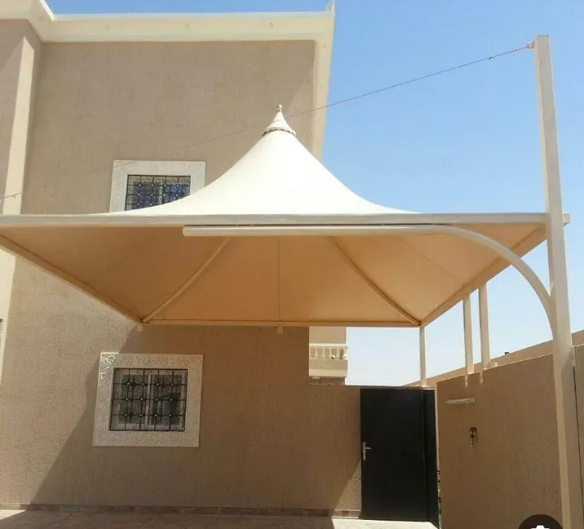تركيب مظلات هرميه حي السامر بجدة