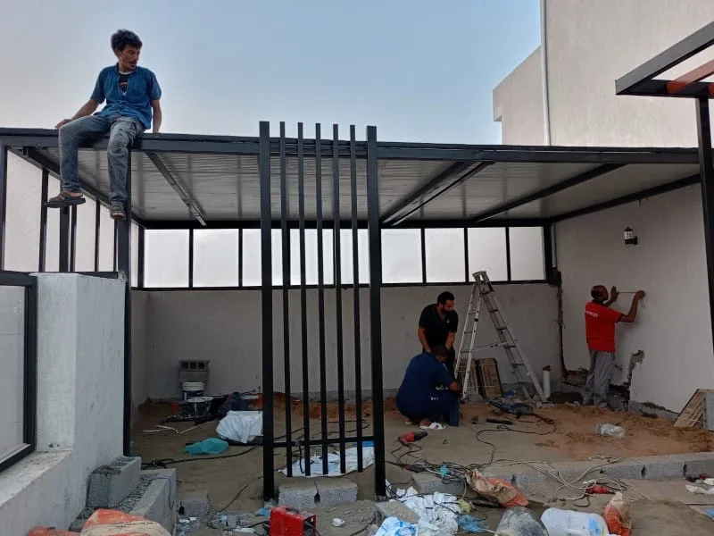 مظلات أحواش حديثة لمنازل حي الحمراء بجدة