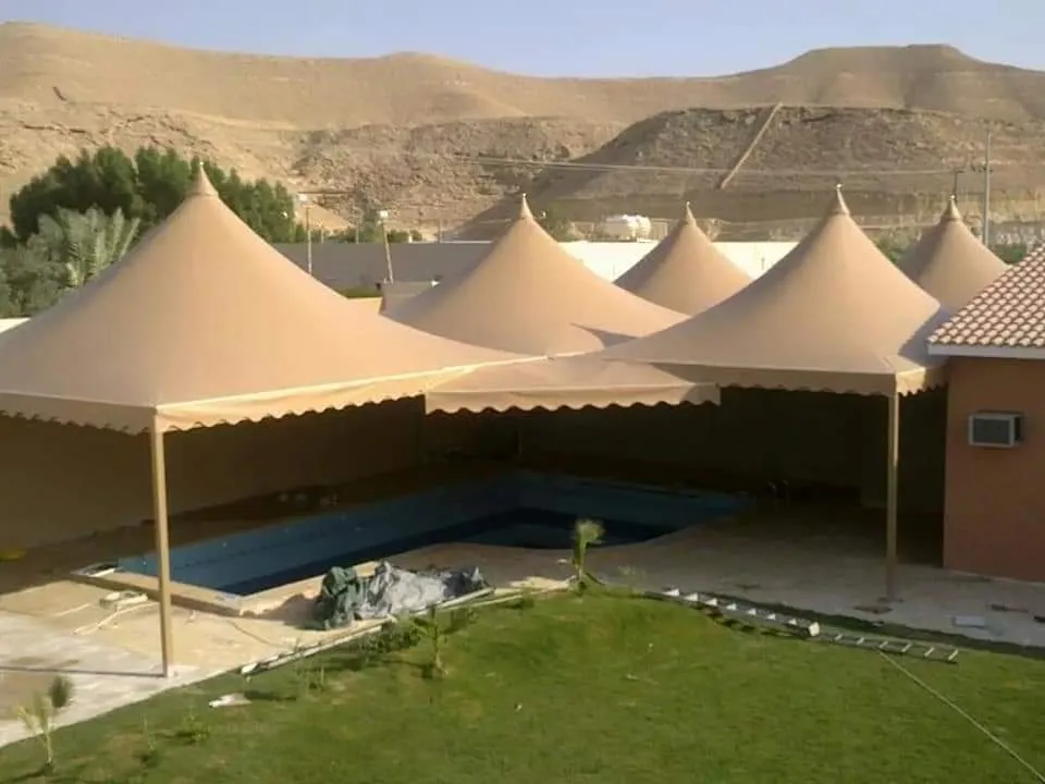 مظلات أحواش حديثة لمنازل حي الحمراء بجدة