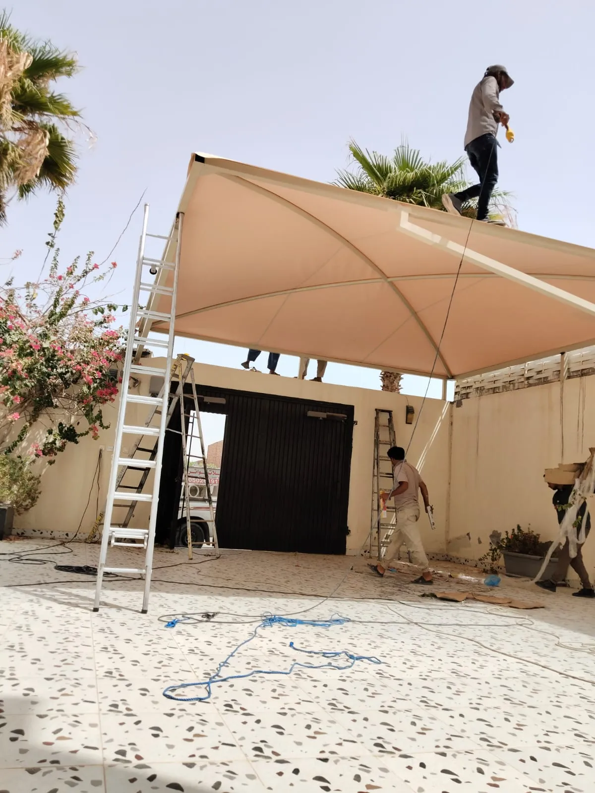 تركيب مظلات حي بن مالك بجدة