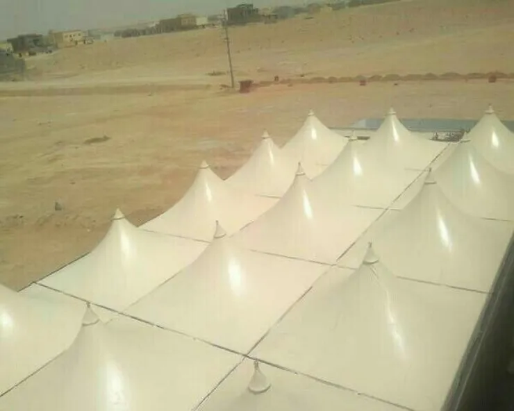 تركيب مظلات هرمية ومظلات مخروطية بجدة