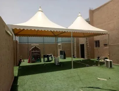 تركيب مظلات هرمية ومظلات مخروطية بجدة
