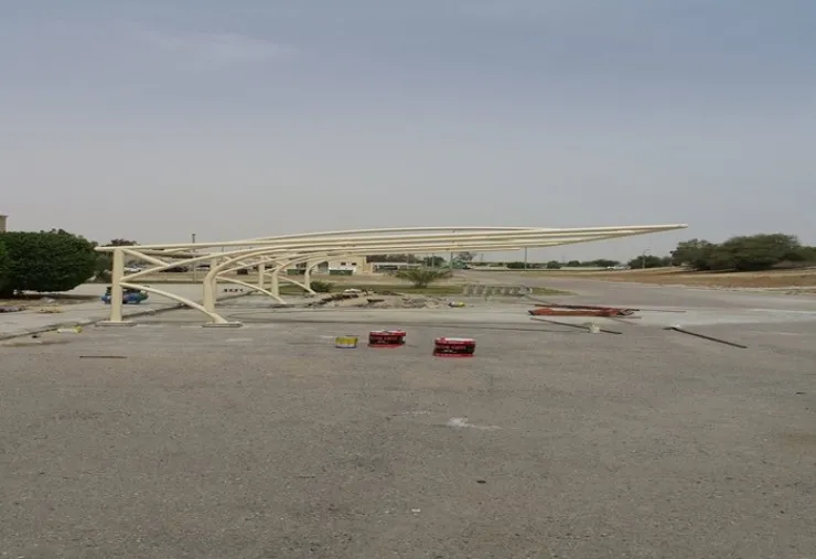 تركيب مظلات كابولي في حي الواحة بجدة 