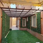 تركيب مظلات استرحات مع العشب الصناعي في جدة 