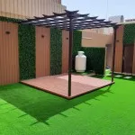 تركيب مظلات استرحات مع العشب الصناعي في جدة 