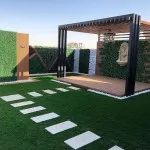 تركيب مظلات استرحات مع العشب الصناعي في جدة 