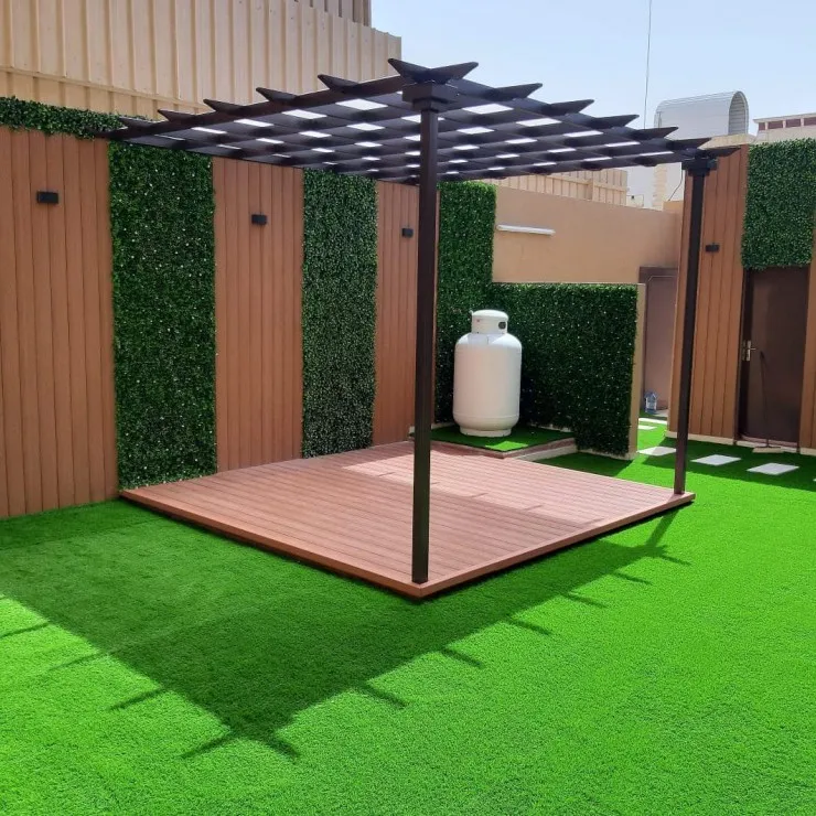 تركيب مظلات استرحات مع العشب الصناعي في جدة 