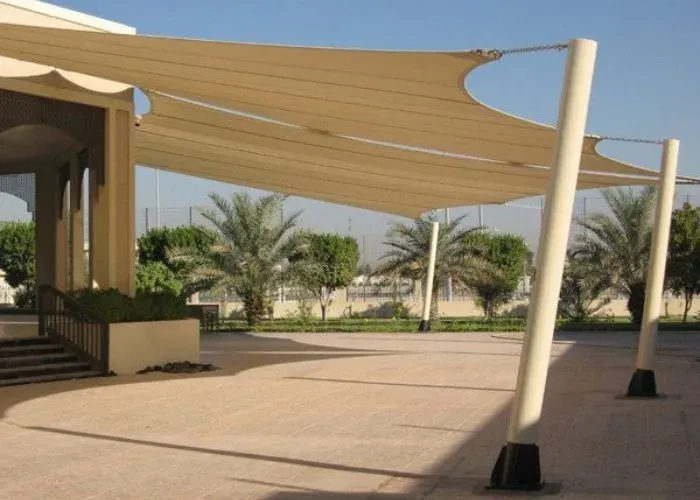 تركيب مظلات شد إنشائي – تصميمات عصرية ومتينة حسب الطلب بجدة
