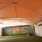 مظلات تغطية ساحات المدارس في حي الصفوة بجدة 