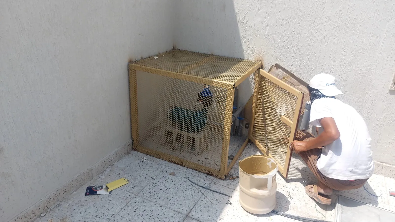 مظلات خزانات مظلات سخانات مظلات مكيفات مظلات السطح حي الشاطي