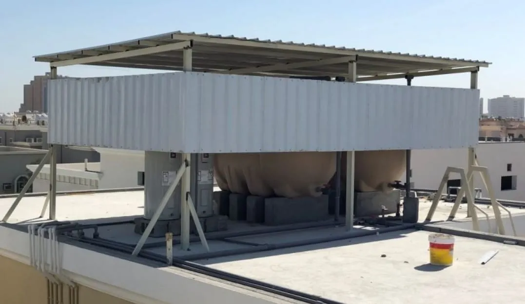 مظلات خزانات مظلات سخانات مظلات مكيفات مظلات السطح حي الشاطي