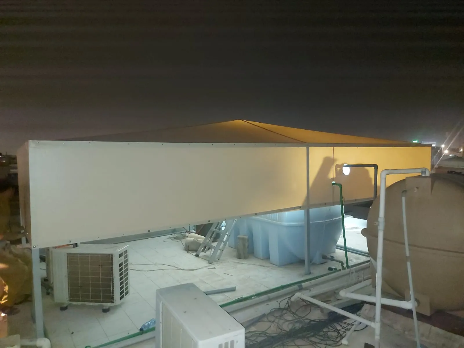 مظلات خزانات مظلات سخانات مظلات مكيفات مظلات السطح حي الشاطي