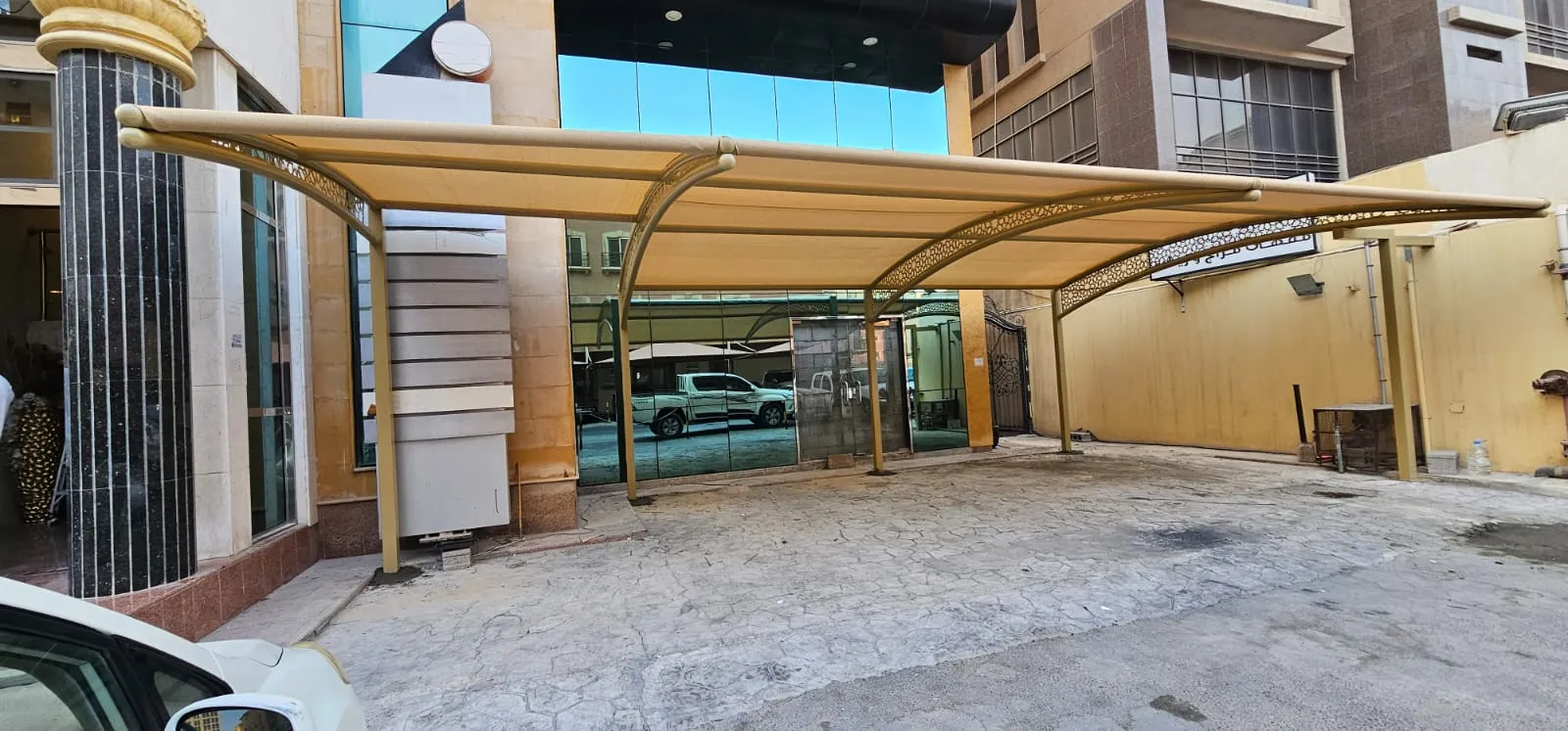 مظلات سيارات مظلات حدائق مظلات ممرات مظلات كابولي بشرق جدة 