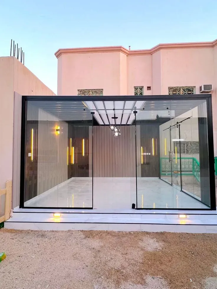  ارخص مقاول بناء مجلس خارجي حي الاندلس بالحوش انيق زجاجي 