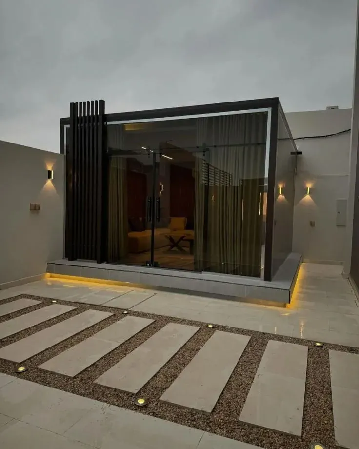  ارخص مقاول بناء مجلس خارجي حي الاندلس بالحوش انيق زجاجي 