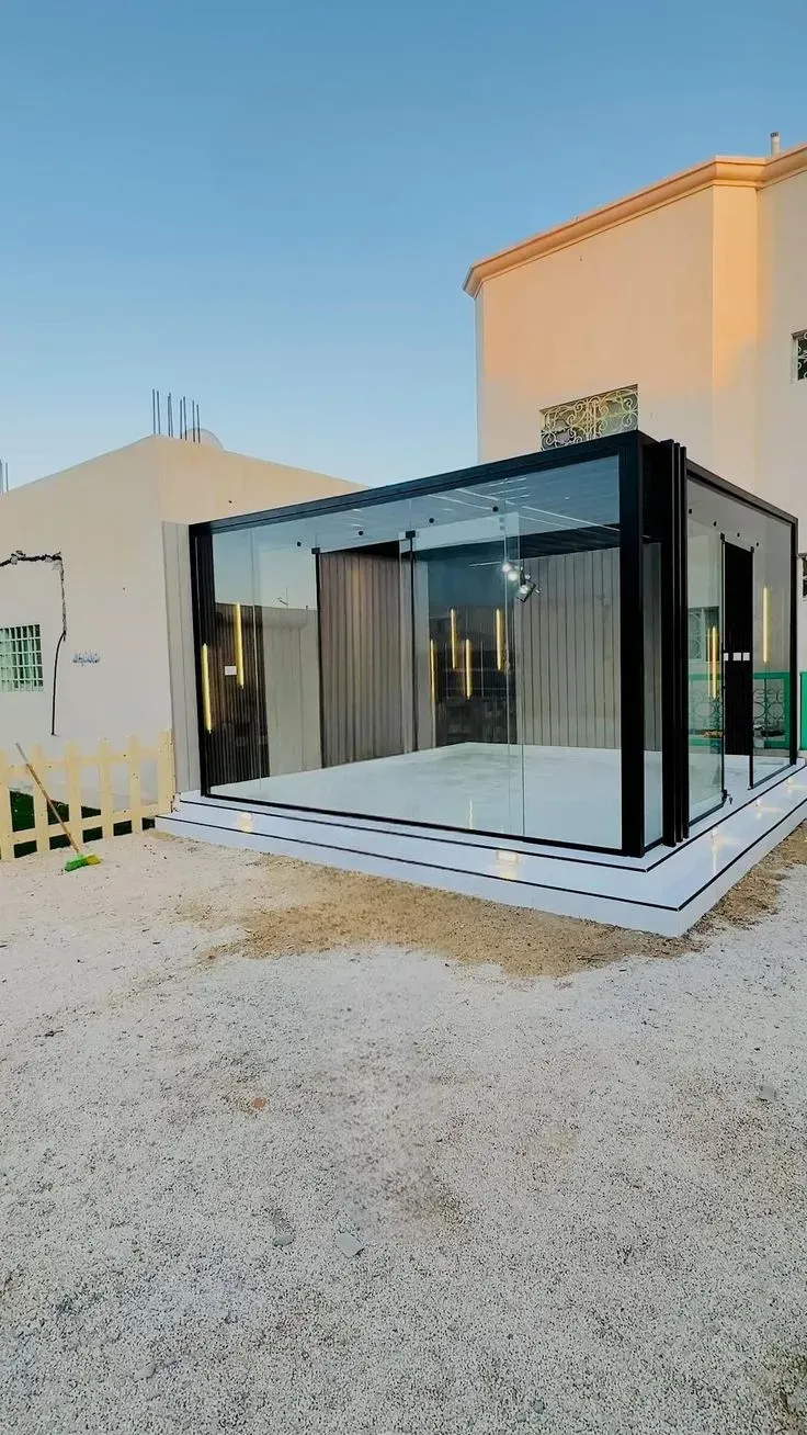 ارخص مقاول بناء مجلس خارجي حي الاندلس بالحوش انيق زجاجي 