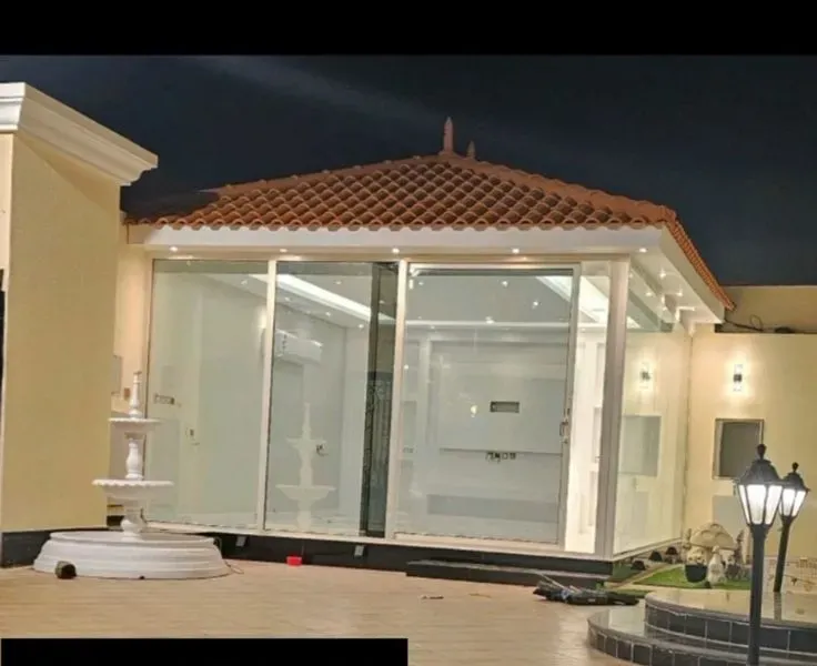  ارخص مقاول بناء مجلس خارجي حي الاندلس بالحوش انيق زجاجي 