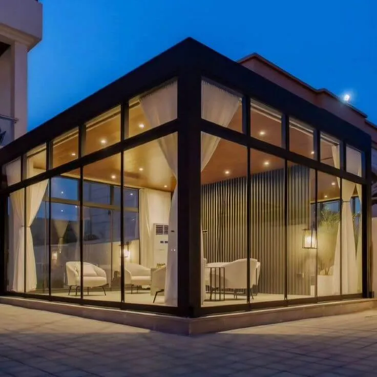 ملاحق خارجية|تركيب ملاحق ساندوتش بانل | ملاحق زجاجية فخمة