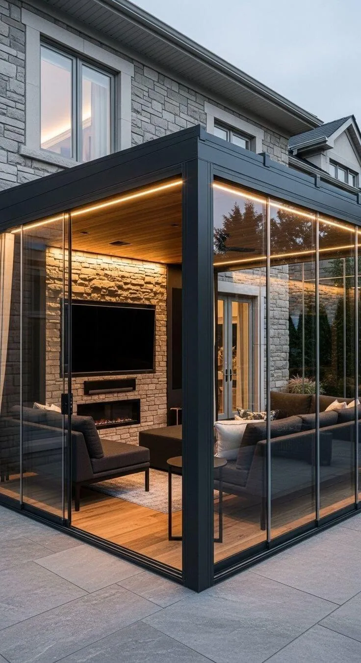 ملاحق خارجية|تركيب ملاحق ساندوتش بانل | ملاحق زجاجية فخمة