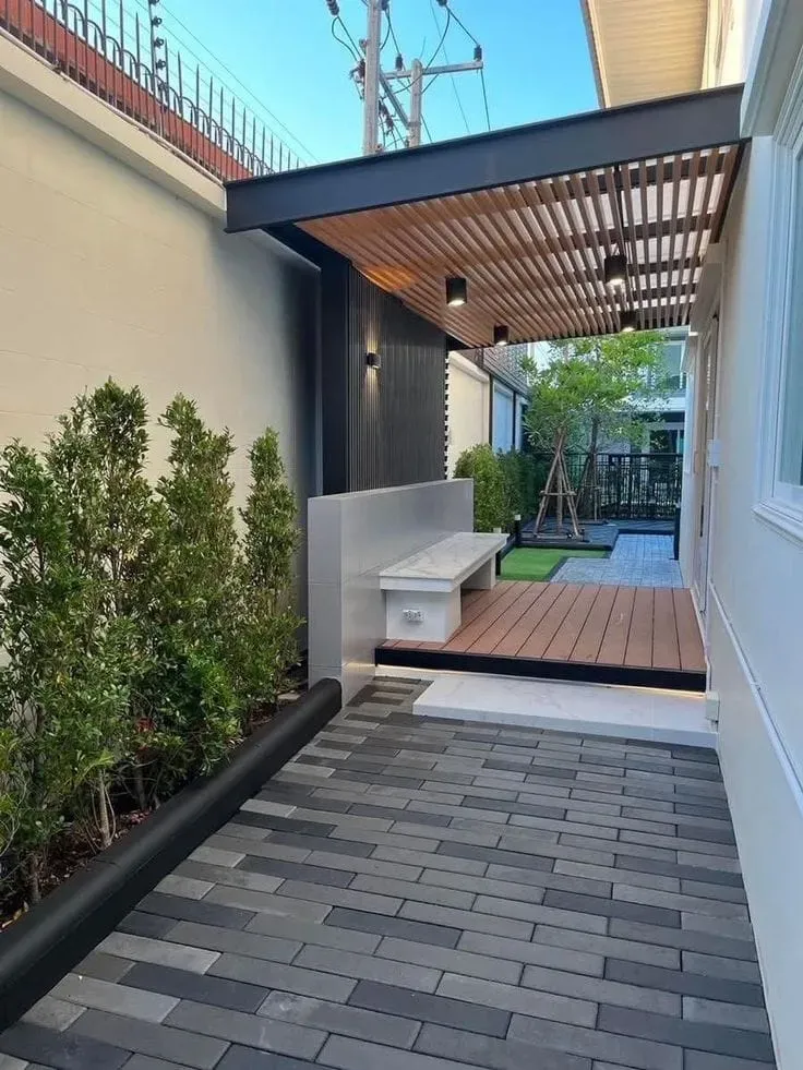 حداد مظلات مداخل فلل في حي ابحرالشمالية: تصاميم مودرن