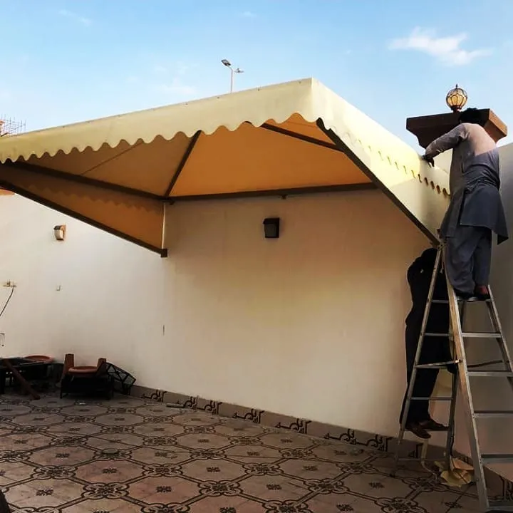 اصلاح مظلات كراج مقوسة بتثبيت آمن بحي الفلاح بجدة 