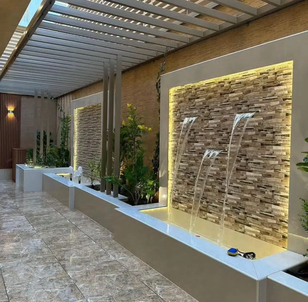 تصميم جلسات خارجية بحي النعيم في جدة|أحدث مظلات وسواتر حدائق