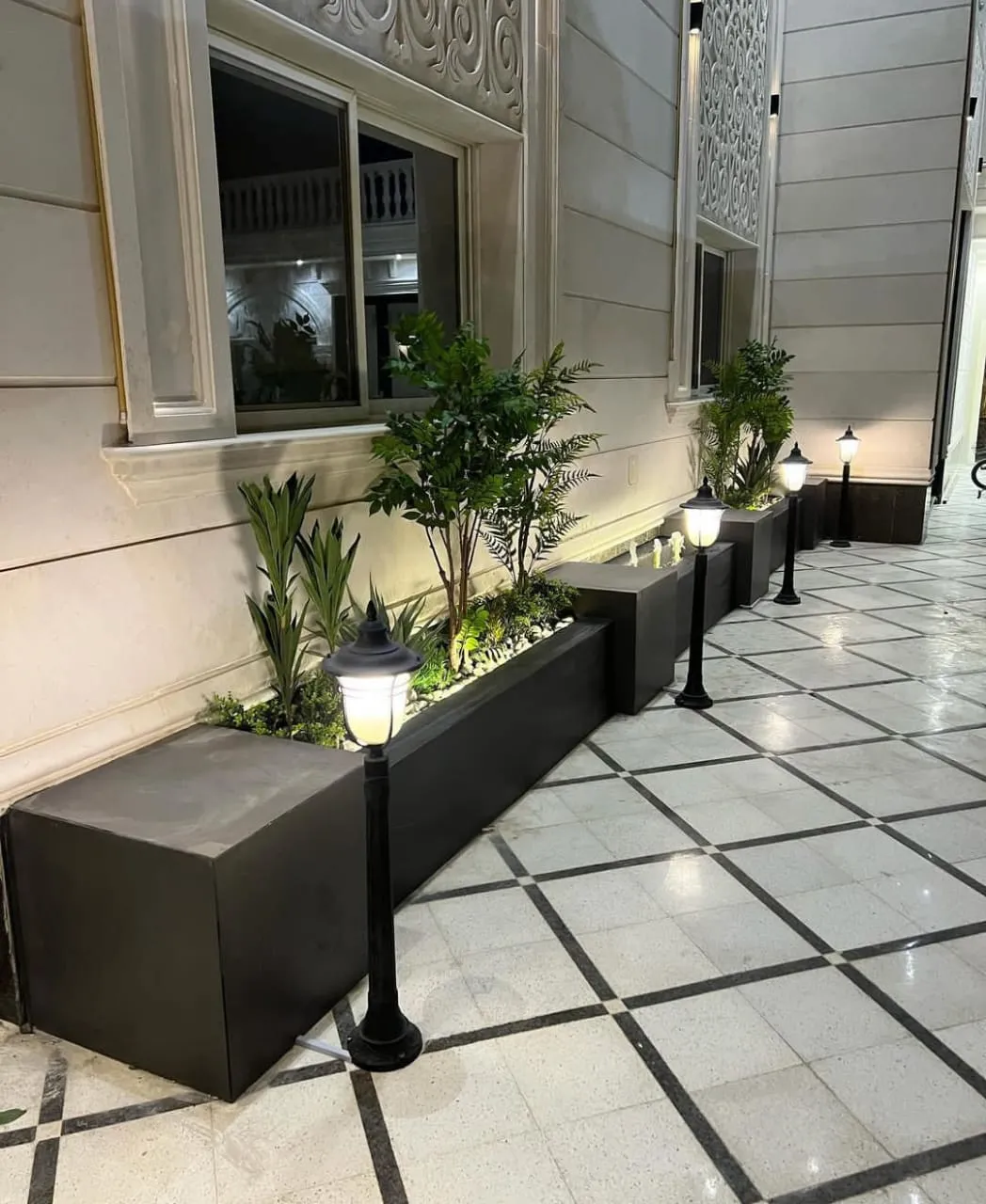 تصميم جلسات خارجية بحي النعيم في جدة|أحدث مظلات وسواتر حدائق