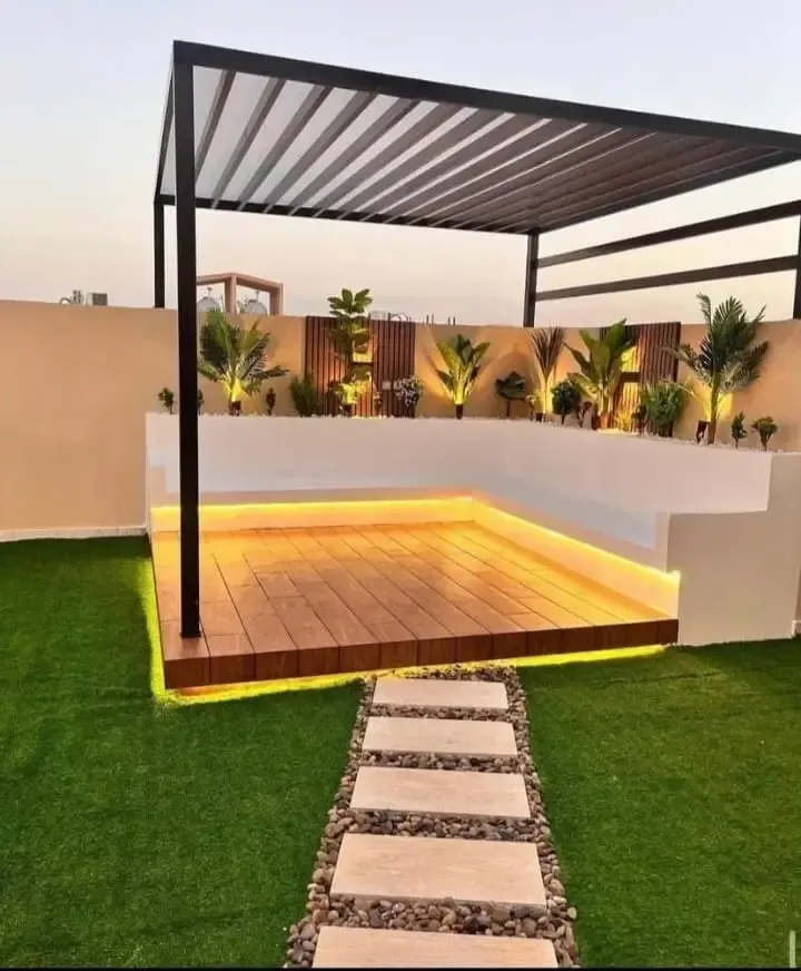 أفكار تصميم مجالس وجلسات خارجية للمنازل والأسطح في أحياء جدة