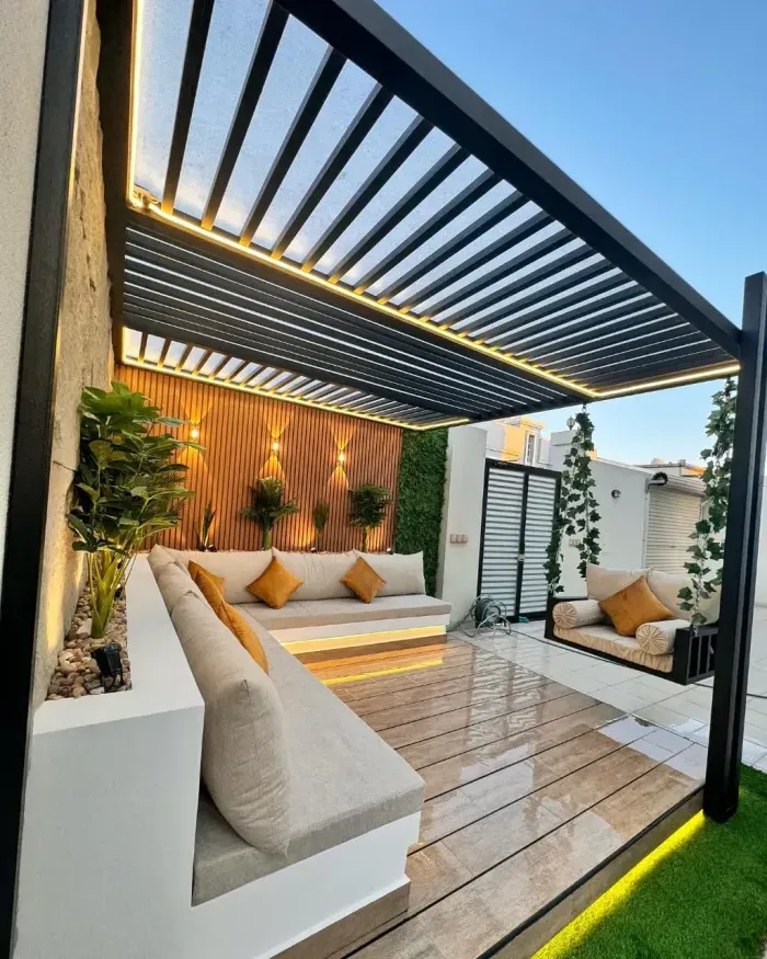 أفكار تصميم مجالس وجلسات خارجية للمنازل والأسطح في أحياء جدة
